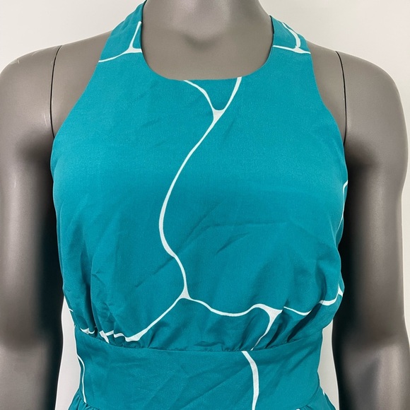 Susana Monaco Halter Dress Women 6 Blue Mini Fit & Flare Party Short - Picture 7 of 10